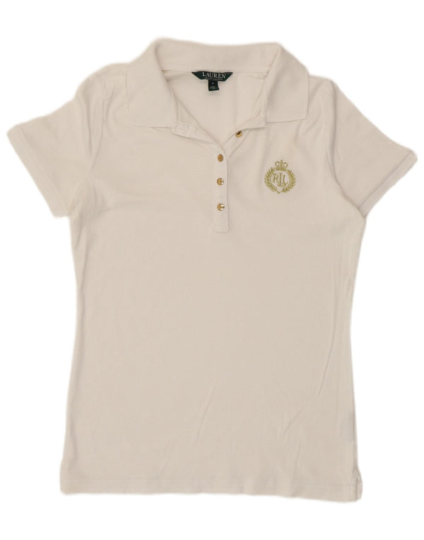 Ralph Lauren Womens Polo Shirt UK 12 Medium White