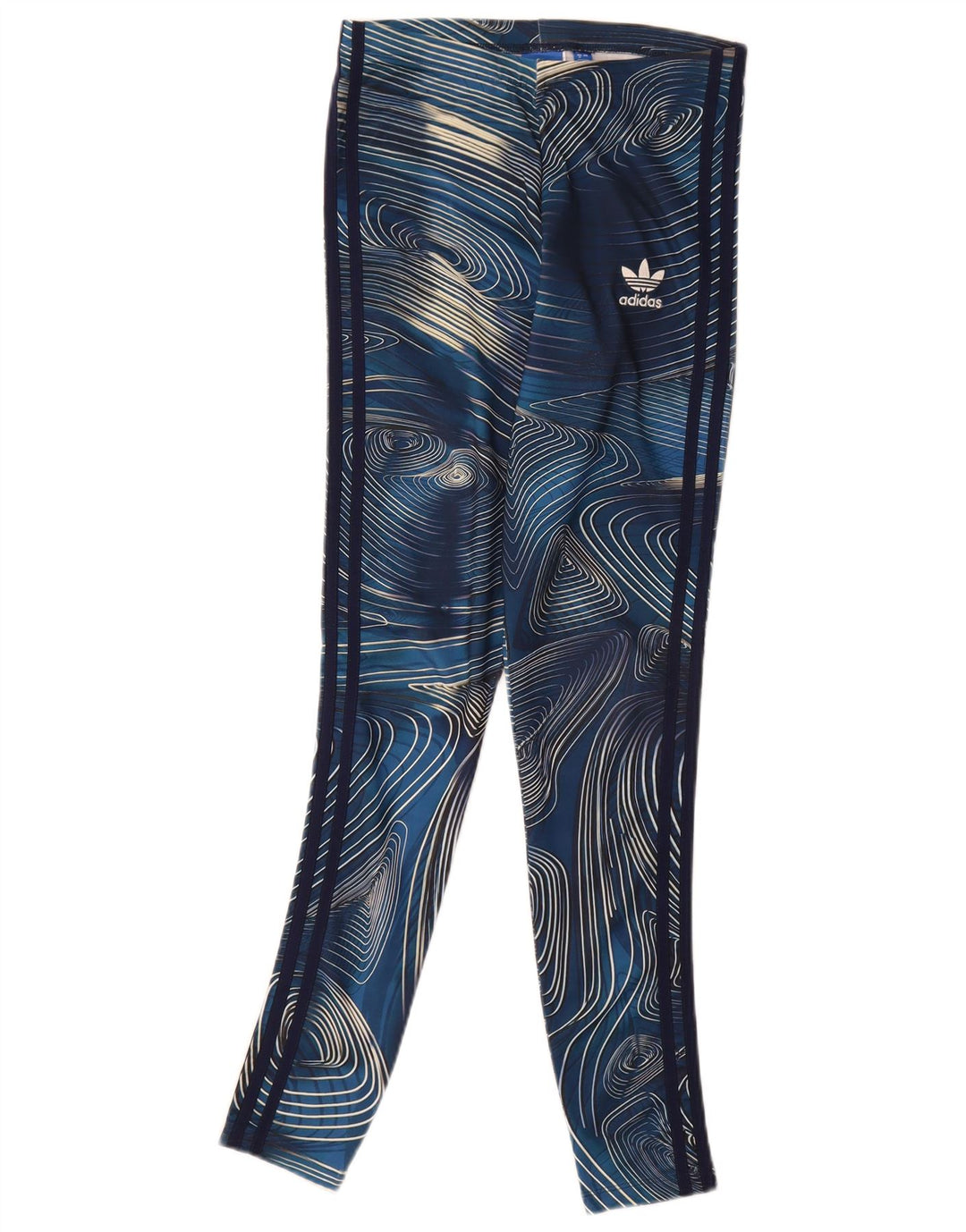 Adidas Leggings con patrón abstracto para mujer UK 8 Small Azul marino Poliéster