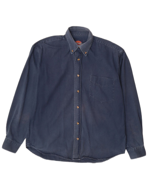 Camisa Dickies Hombre Mediana Azul Marino Algodón