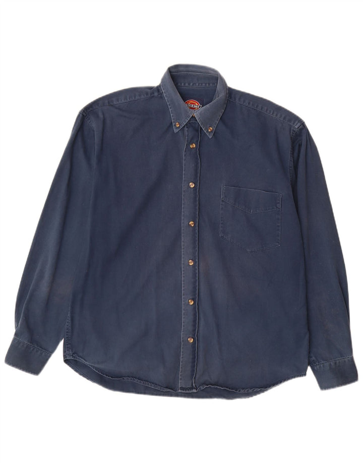 Camisa Dickies Hombre Mediana Azul Marino Algodón