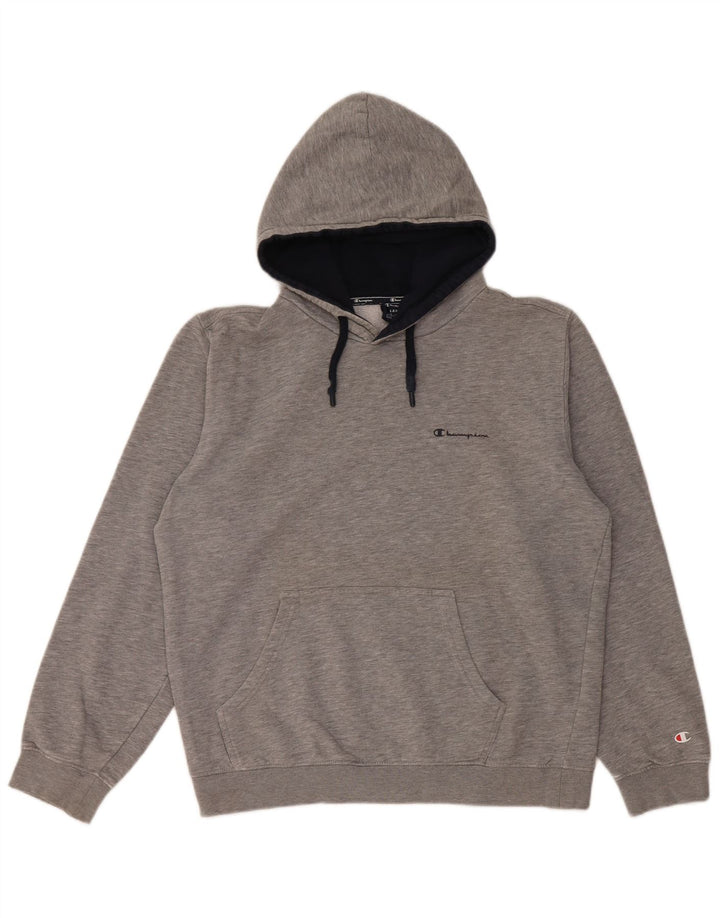 Champion Sudadera Con Capucha Para Hombre Jersey Grande De Algodón Gris