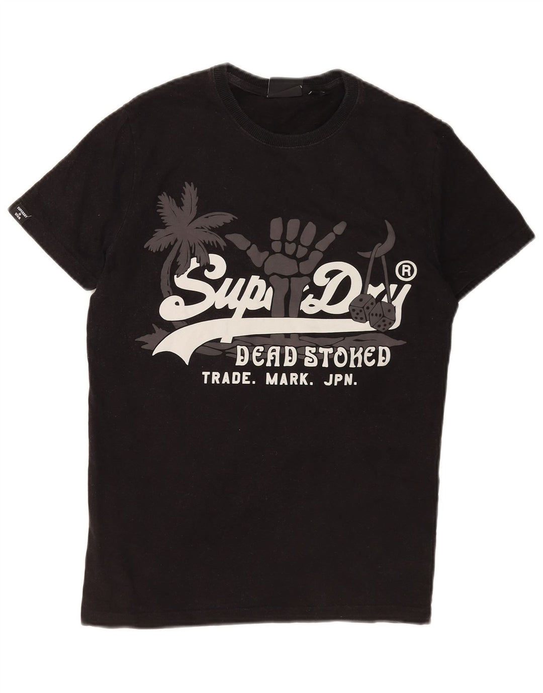 Superdry Camiseta con gráfico gráfico para hombre, talla pequeña, negro