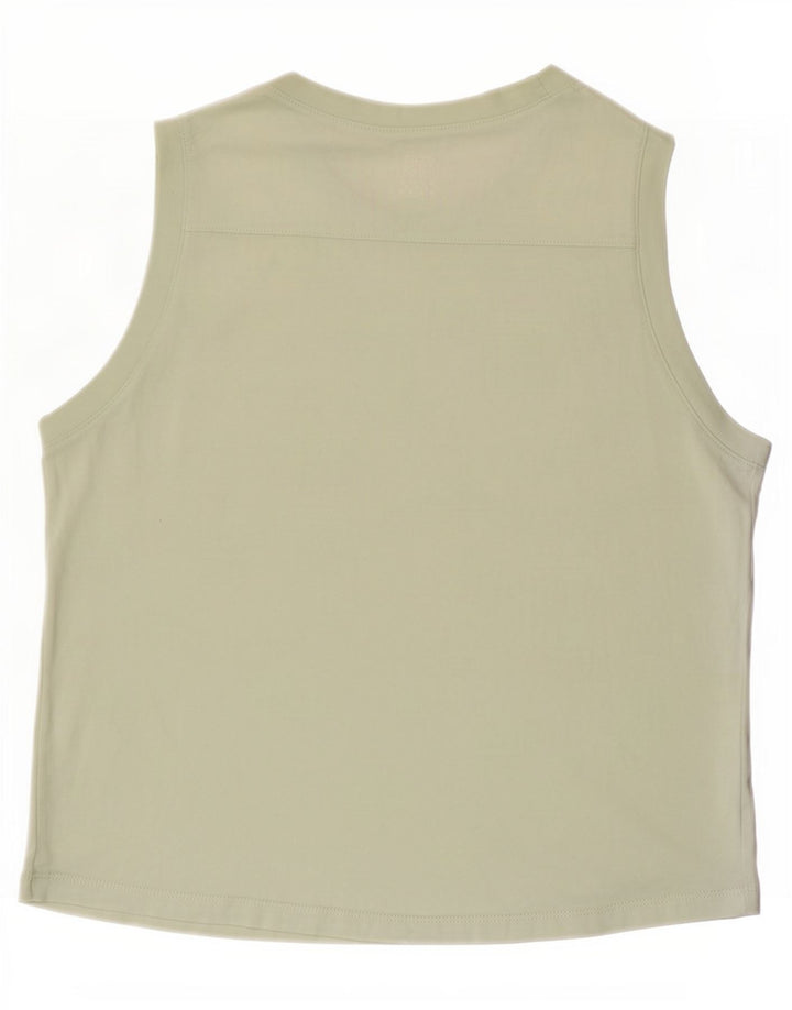Vans Mujer Gráfico Chaleco Top UK 12 Verde Medio