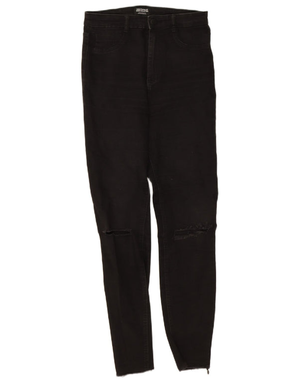 Zara Mujer Trafaluc Vaqueros Pitillo Desgastados EU 40 Medium W30 L27 Negro