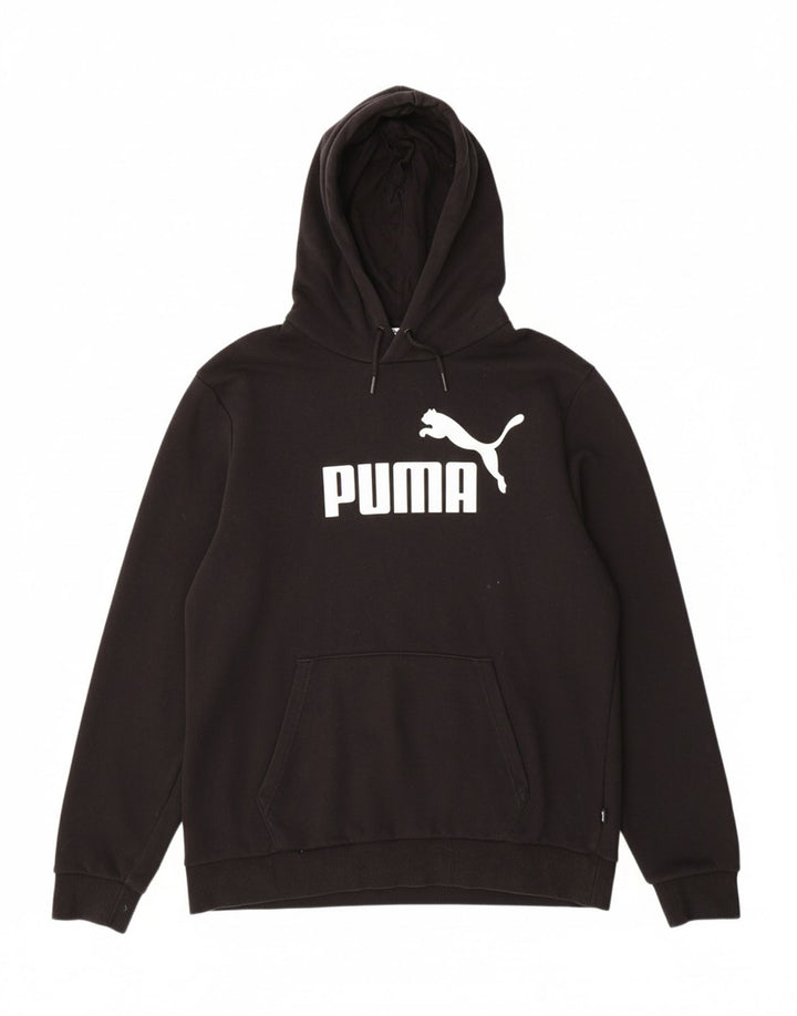 PUMA Mens Graphic Hoodie Jumper Large Black