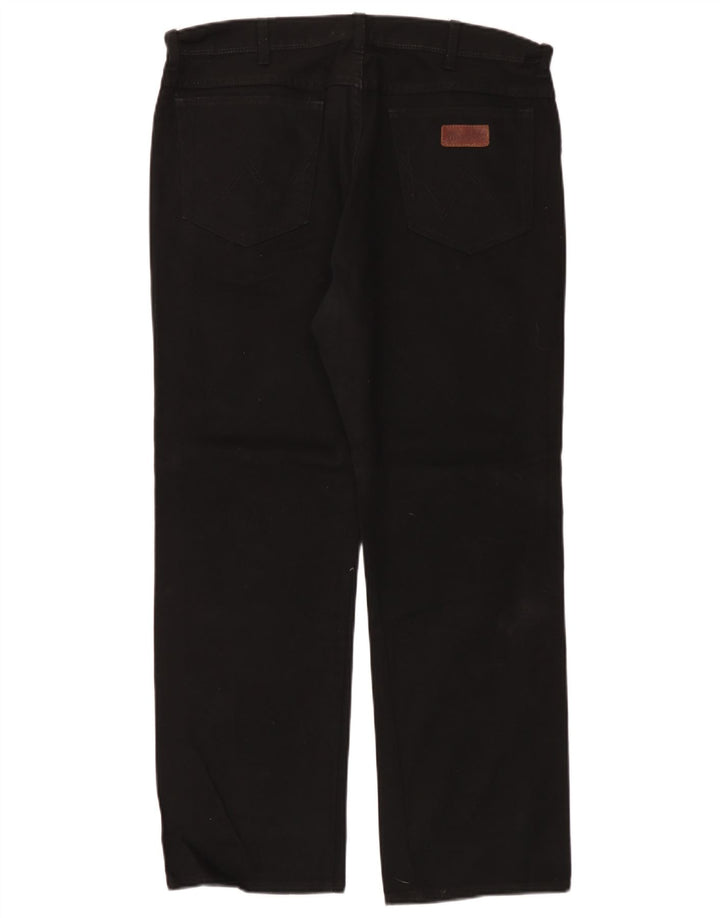 Wrangler Vaqueros rectos de corte regular para hombre W38 L30 Algodón negro