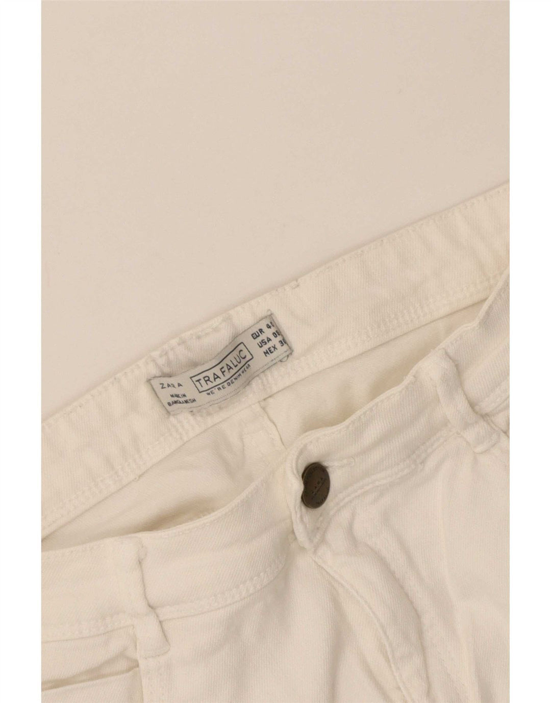 Zara Mujer Trafaluc Slim Jeans EU 40 Medium W30 L30 Blanco