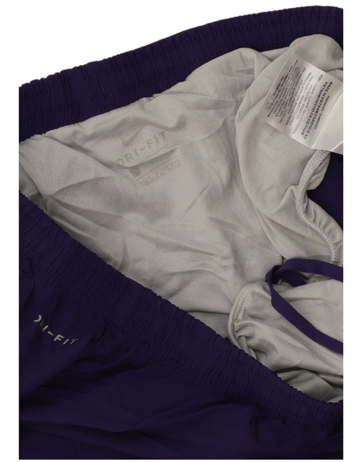NIKE Pantalones cortos deportivos Dri Fit para mujer UK 44 Poliéster morado mediano