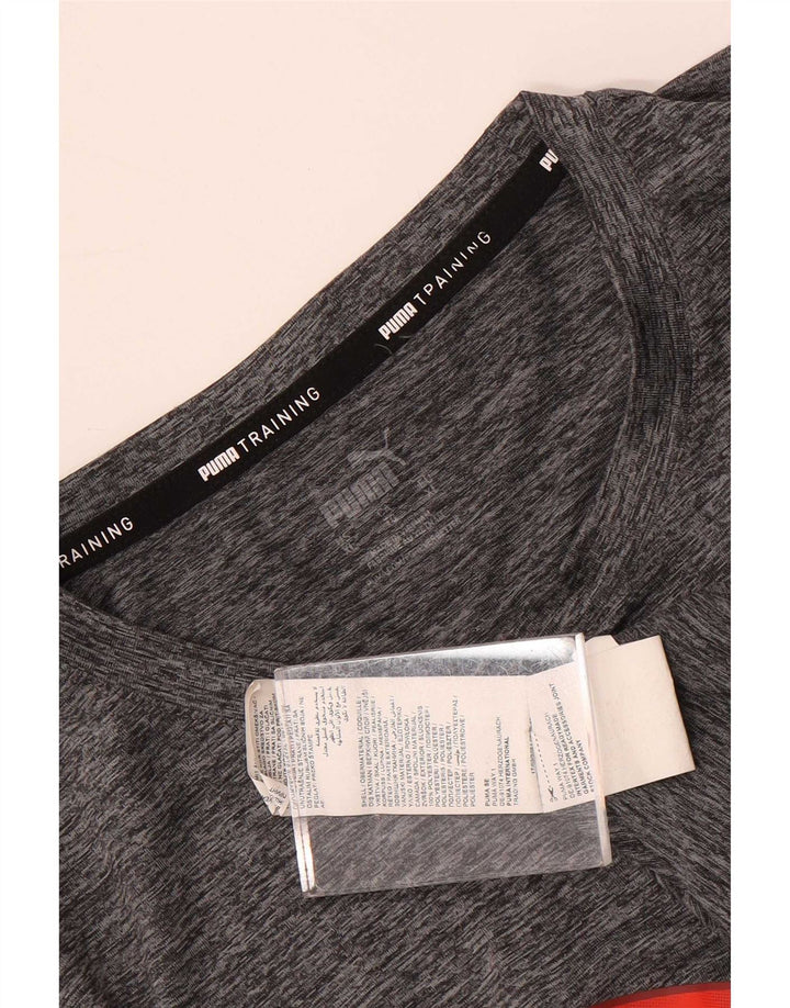 Puma Camiseta gráfica de entrenamiento para hombre Top XL Poliéster moteado gris