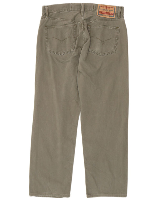 Diesel Pantalones Rectos De Pana Para Hombre W33 L27 Algodón Verde