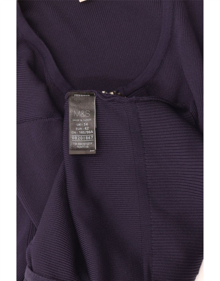 Marks & Spencer - Cárdigan para mujer, talla 40, talla mediana, color azul marino, poliamida
