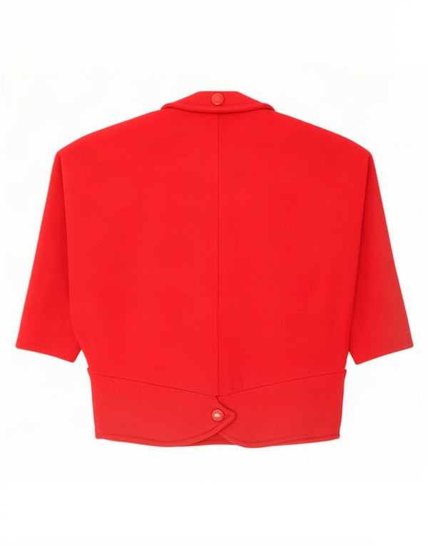 Vintage mujer 3/4 manga Batwing abrigo Reino Unido 18 XL rojo