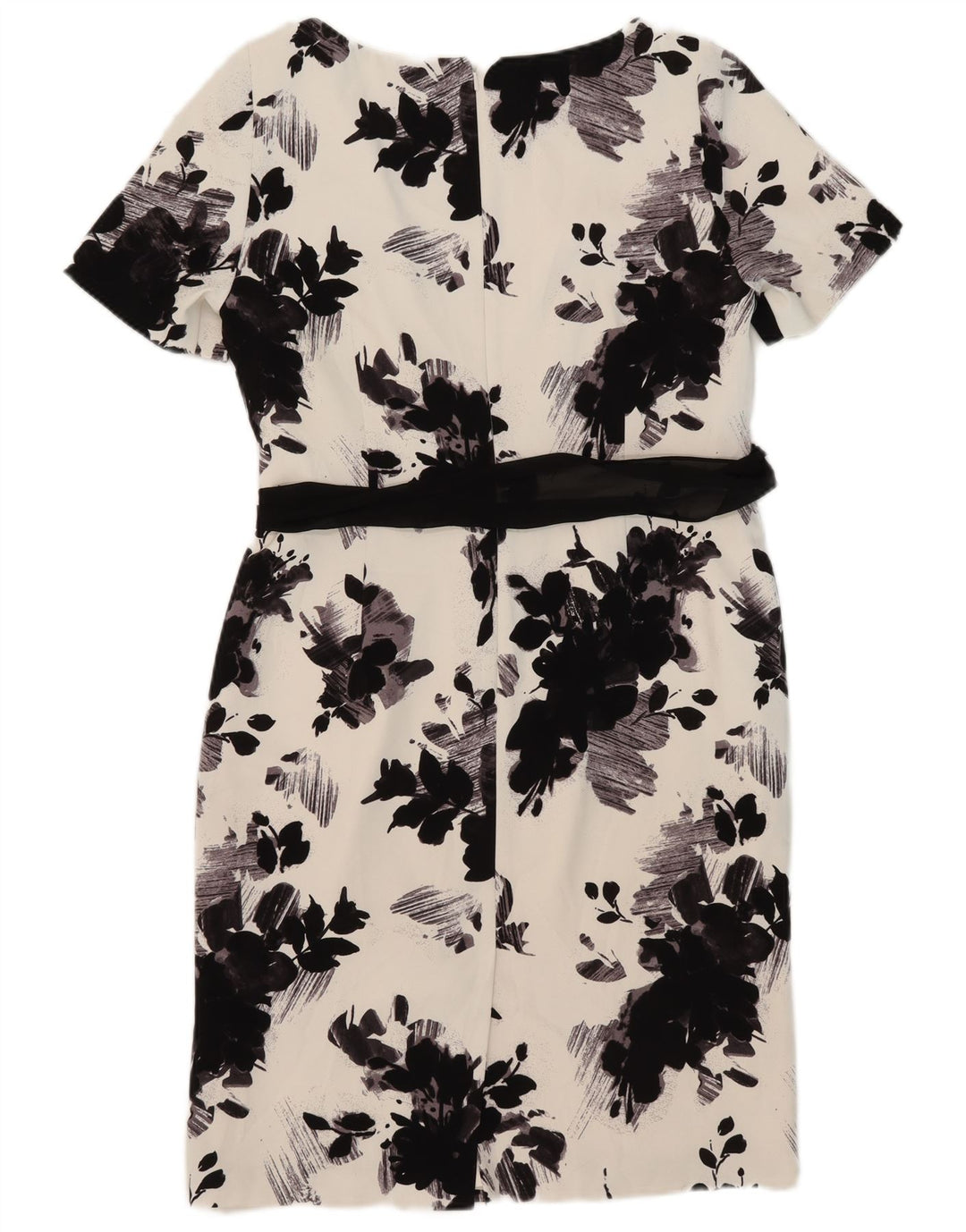 Jacques Vert Vestido tubo para mujer UK 44 Poliéster floral blanco grande