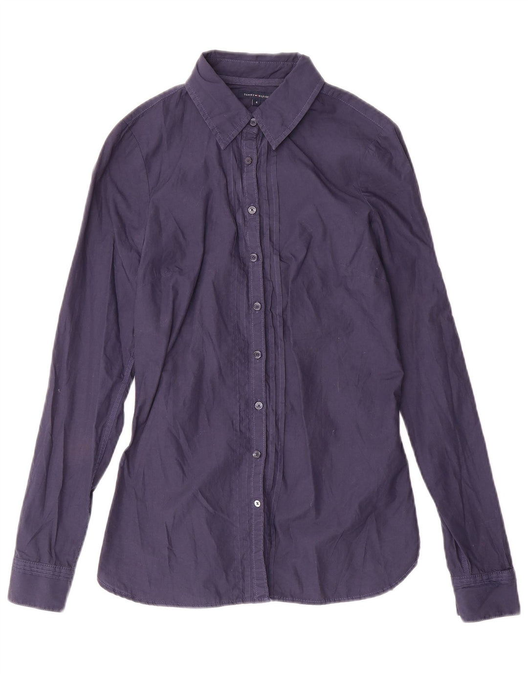 Tommy Hilfiger Camisa para mujer US 4 Small Azul marino Algodón