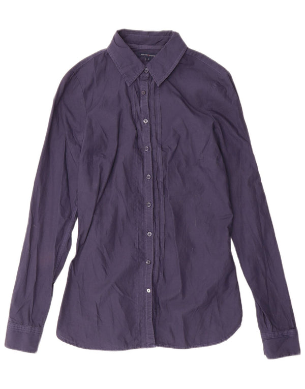 Tommy Hilfiger Camisa para mujer US 4 Small Azul marino Algodón