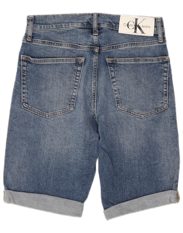 CALVIN KLEIN Shorts vaqueros para hombre W29 Small Blue Cotton