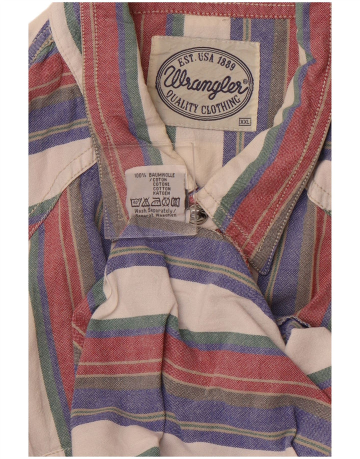 WRANGLER Camisa de hombre 2XL Algodón a rayas multicolor
