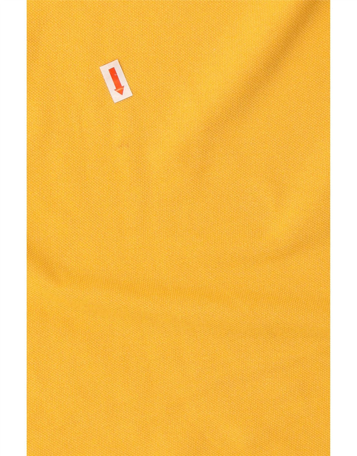 DACK'S Polo para hombre de algodón amarillo grande
