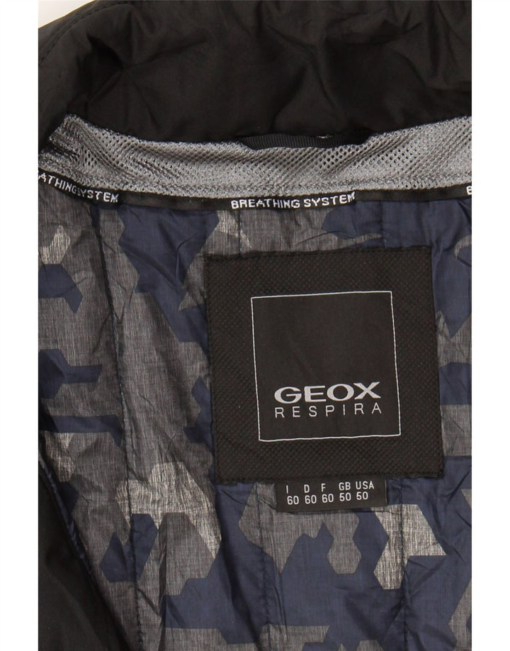 GEOX RESPIRA Mens Respira Windbreaker Jacket UK 50 5XL Black Vintage Geox Respira and Second-Hand Geox Respira from Messina Hembry 