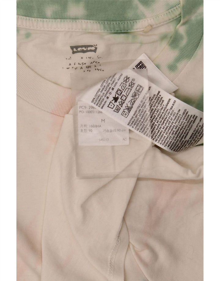 Levi's Camiseta para mujer Top UK 40 Medium White Tie Dye Cotton