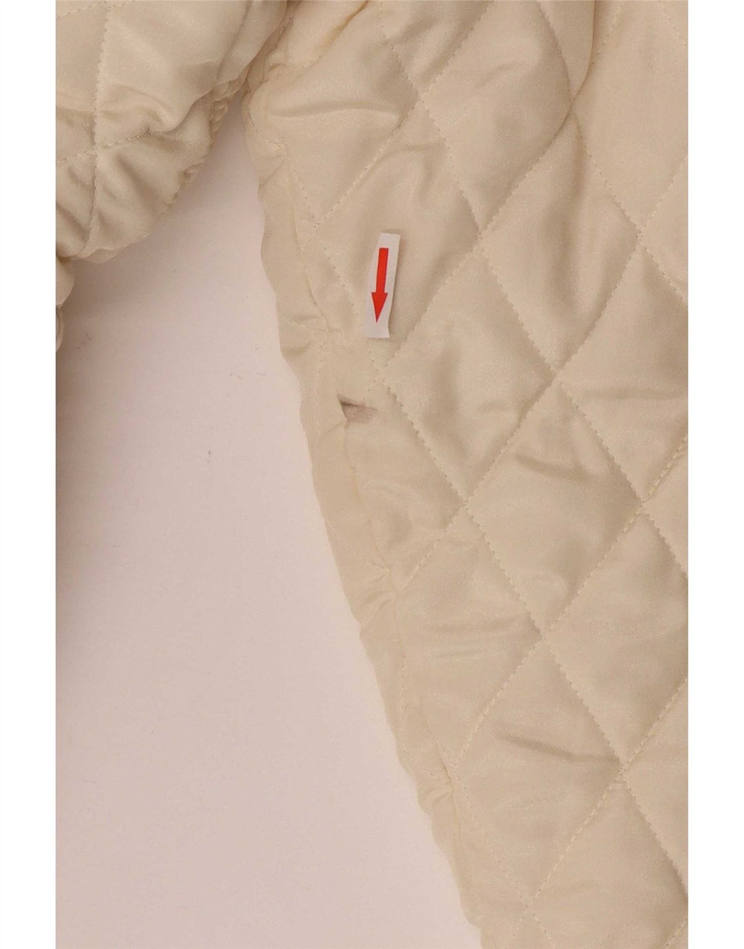 Vintage mujer chaqueta acolchada Reino Unido 14 medio blanco apagado