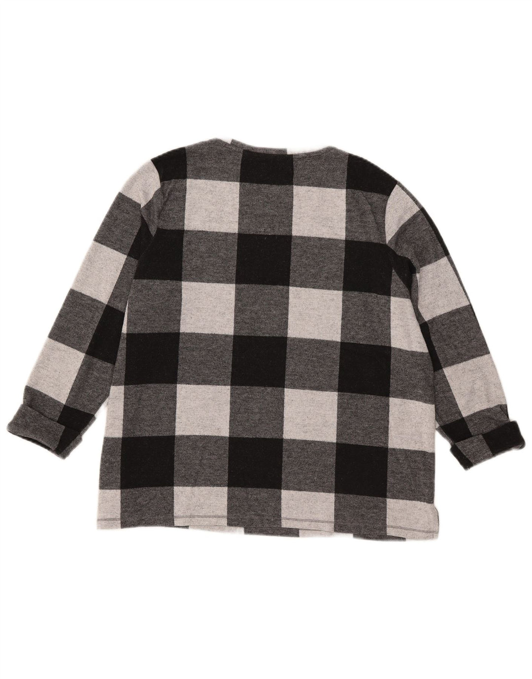 Marks & Spencer Top para mujer manga 3/4 UK 40 XL Poliéster a cuadros negro