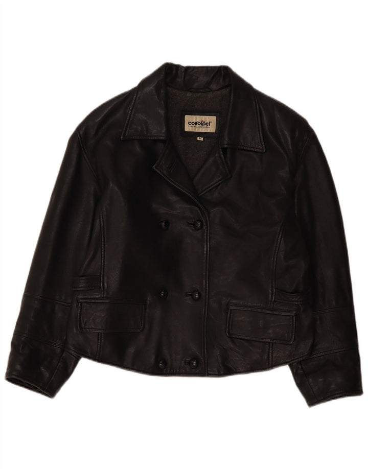 Conbipel Chaqueta Blazer De Doble Botonadura Para Mujer IT 46 Grande Negro