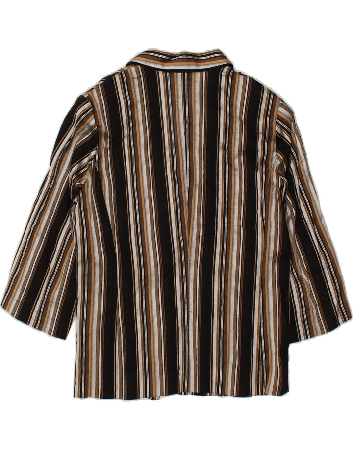 CAVITA Womens 4 Button Blazer Jacket UK 14 Medium Multicoloured Striped Vintage CAVITA and Second-Hand CAVITA from Messina Hembry 