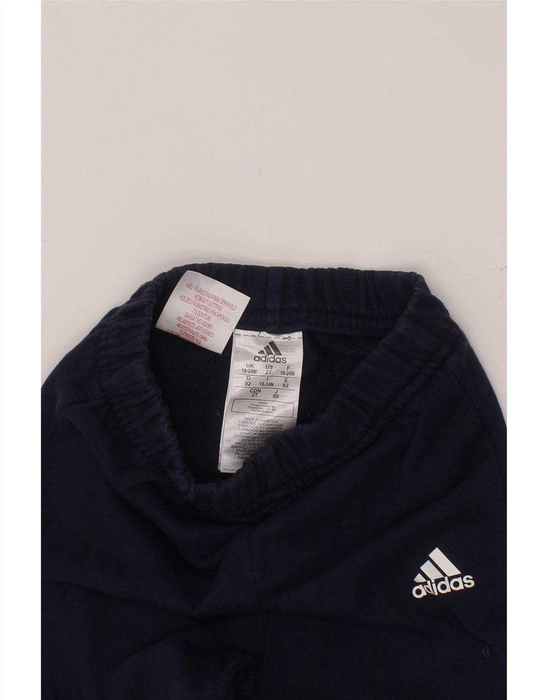 ADIDAS Pantalón Chándal Bebé Niño 18-24 Meses Azul Marino Algodón