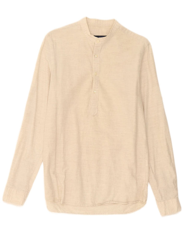 Zara Hombre Camisa Slim Fit tipo pulóver Small Beige