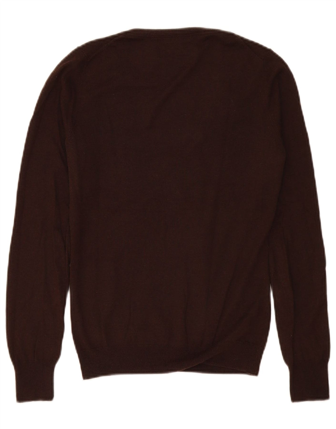Massimo Dutti Jersey con Cuello en V para Mujer UK 40 Small Seda Marrón