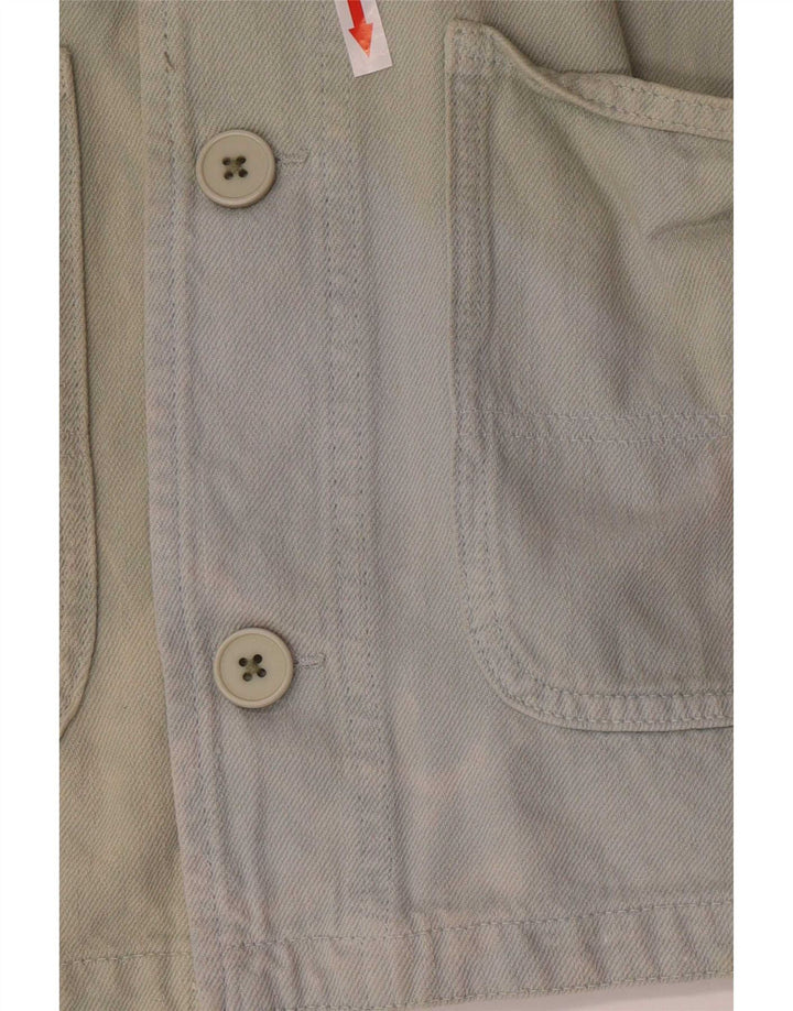 Zara Mens Utility Jacket UK 38 Algodón Verde Medio