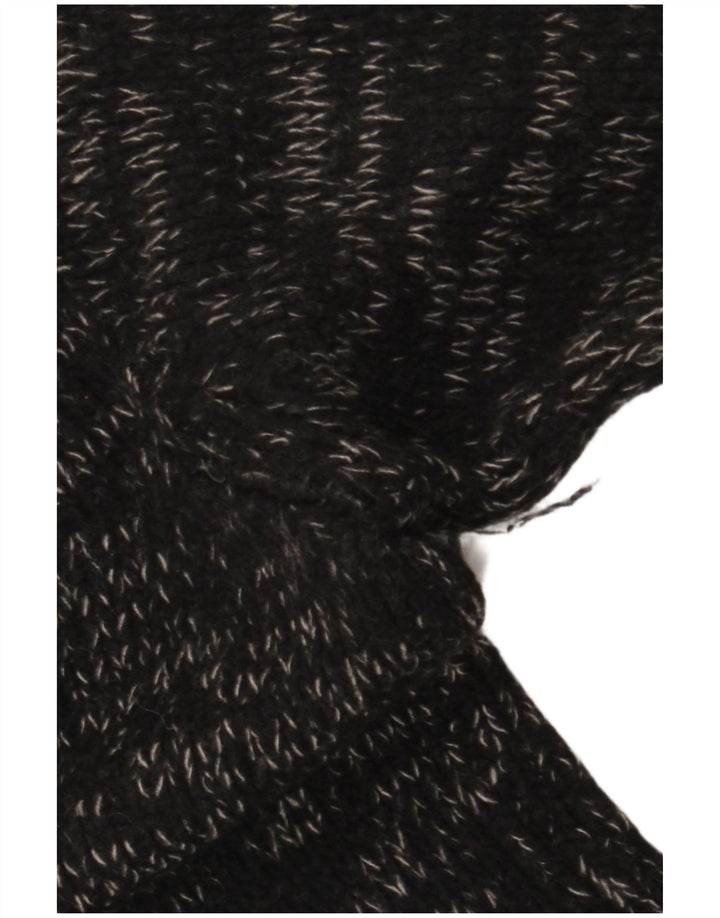 Gianfranco Ferre Suéter tipo jersey con cuello alto para hombre, grande, moteado en negro