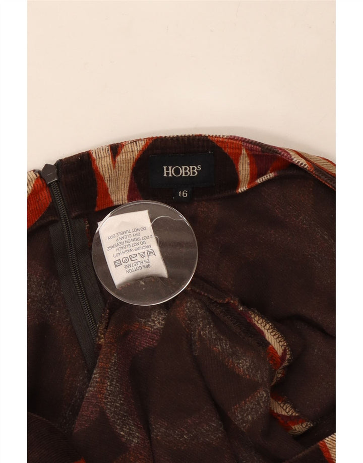 HOBBS Falda acampanada para mujer UK 46 Large W34 Algodón de lunares multicolor