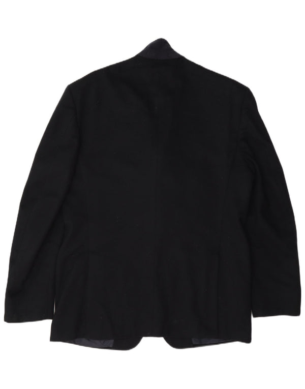 Trussardi Chaqueta tipo blazer de 2 botones para hombre IT 52 XL Lana azul marino
