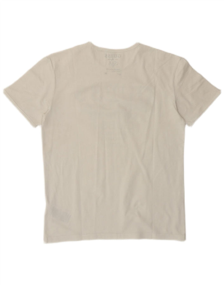 Guess Camiseta gráfica para mujer Top EU 38 Medium White Cotton Classic