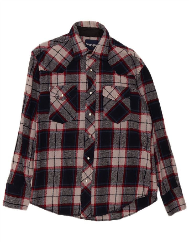 Wrangler Camisa De Franela Para Hombre Algodón A Cuadros Azul Marino Mediano