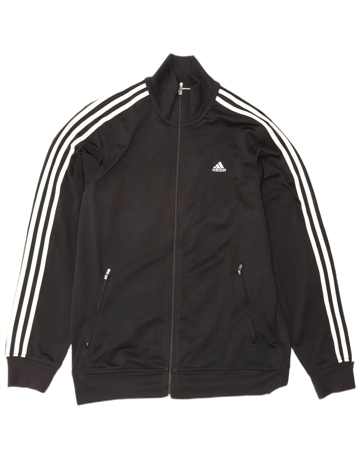 Adidas Chaqueta de chándal para hombre UK 38/40 Mediano Negro Poliéster
