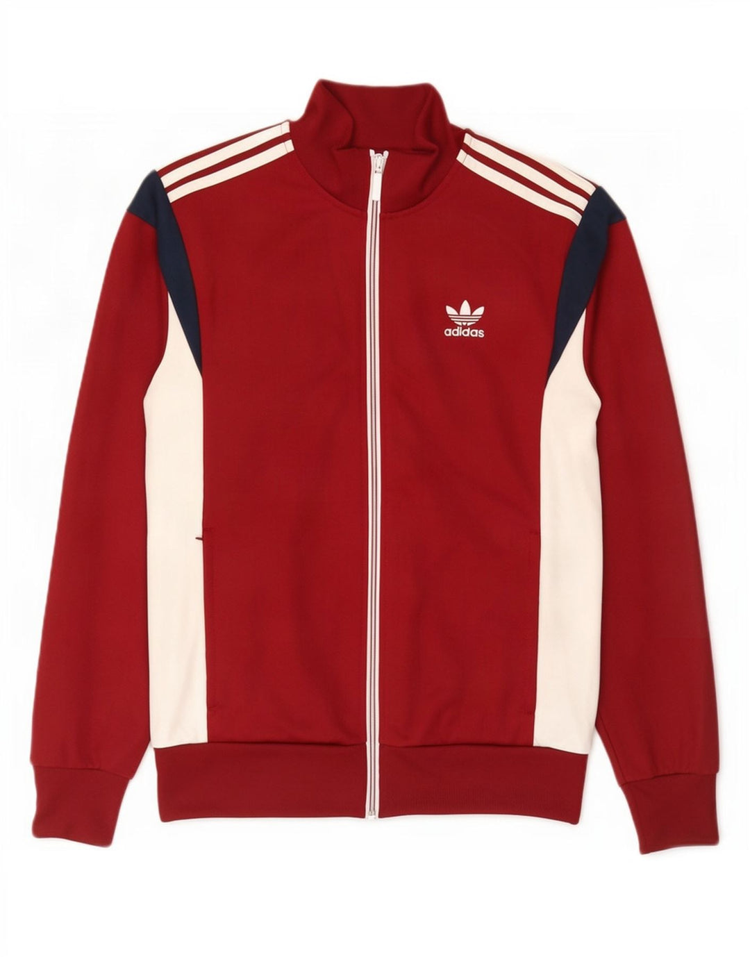 Adidas Hombre Chándal Top Jacket Medium Borgoña Colorblock