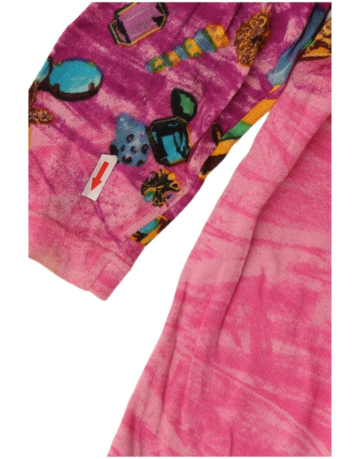 Le Bambole Suéter tipo cárdigan largo con estampado abstracto para mujer IT 48 XL Rosa