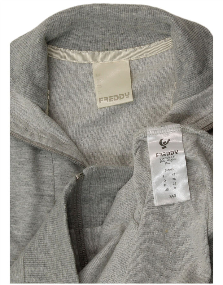 Freddy Chaqueta de Chándal para Mujer UK 10 Small Gris Algodón