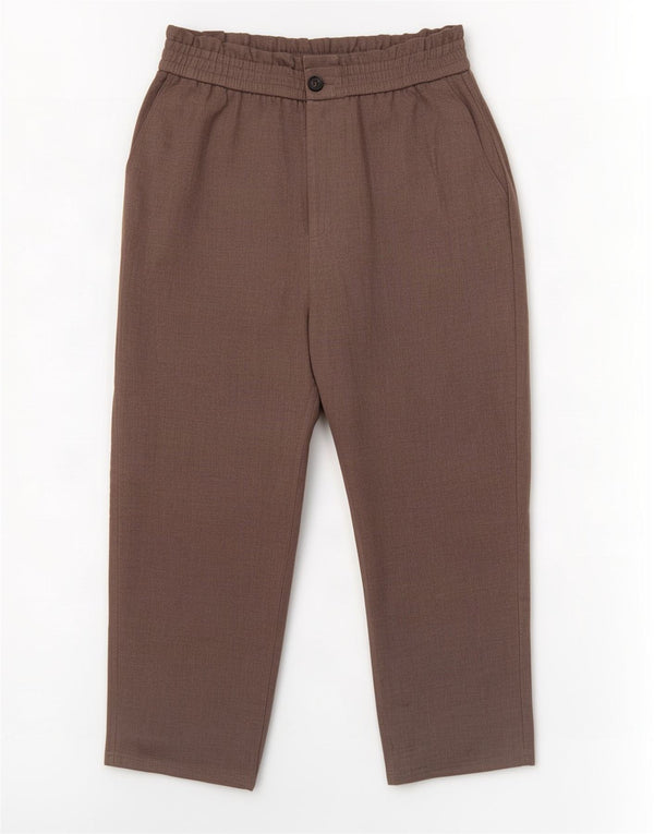 Zara Pantalones Cortos Cónicos De Cintura Alta Para Mujer 2XL W34 L24 Gris