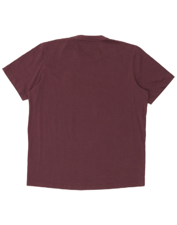 Adidas - Camiseta gráfica para hombre, parte superior de algodón burdeos mediano