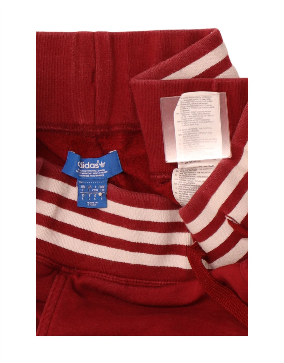 Pantalones cortos deportivos ADIDAS para hombre de algodón rojo grande