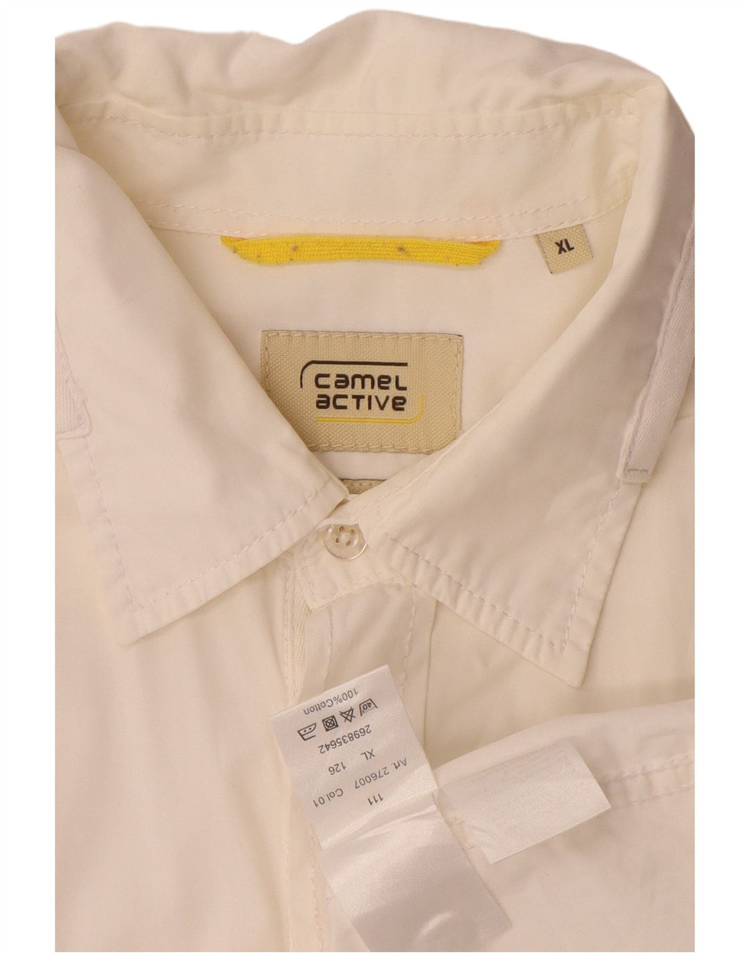 Camel Active Camisa Manga Corta Hombre XL Blanco Algodón