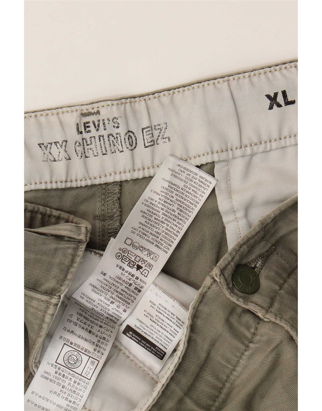 Levi's Pantalones cortos chinos para hombre XL W40 Algodón caqui