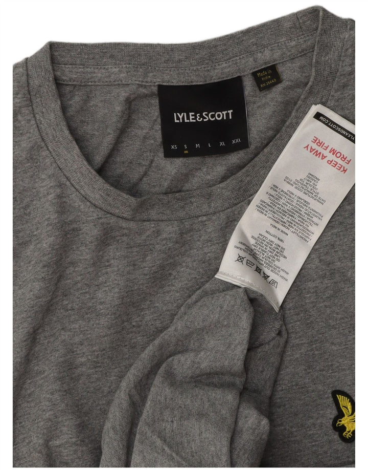 Lyle & Scott - Camiseta para hombre, talla pequeña, algodón gris