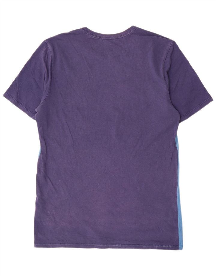 Camiseta Nike Hombre Top Azul Medio Colorblock Algodón