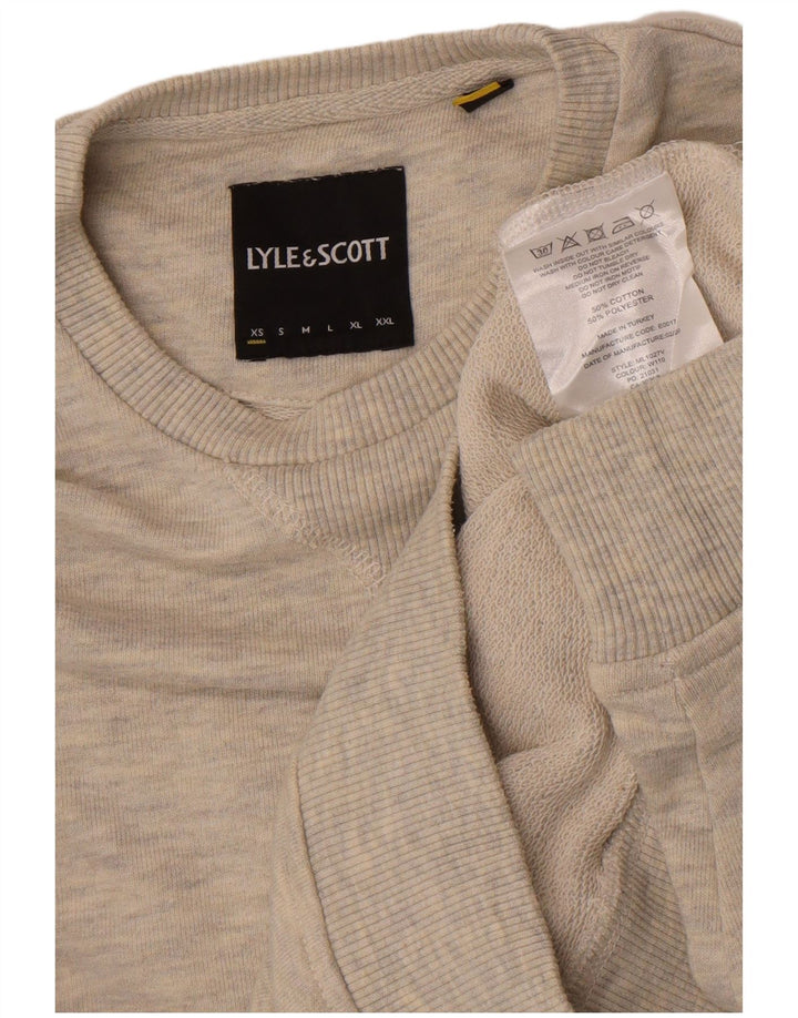 Sudadera Lyle & Scott para hombre Jumper XS Algodón moteado gris
