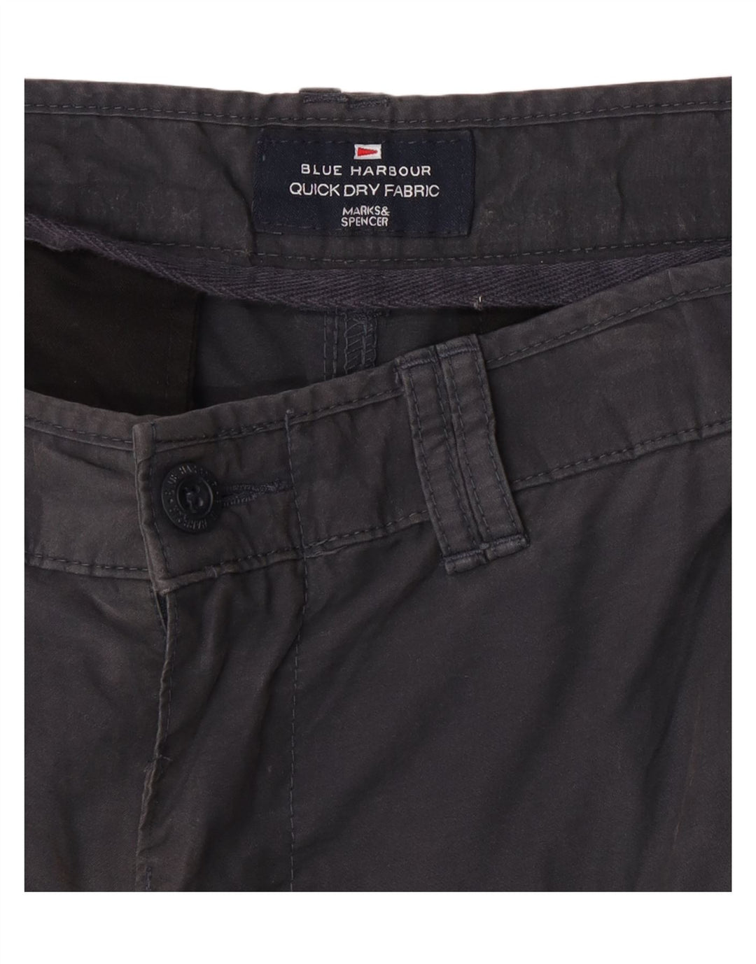 Marks & Spencer - Bermudas tipo cargo para hombre, color azul, talla 34, color gris grande